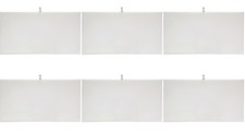6 White Velvet Jewelry Display Presentation Pads Liner Insert 14 1/8" x 7 5/8"