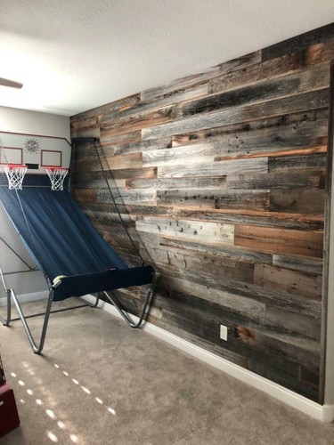 Autentico rivestimento murale in legno di sequoia invecchiato naturalmente stile fienile - Foto 5 di 10