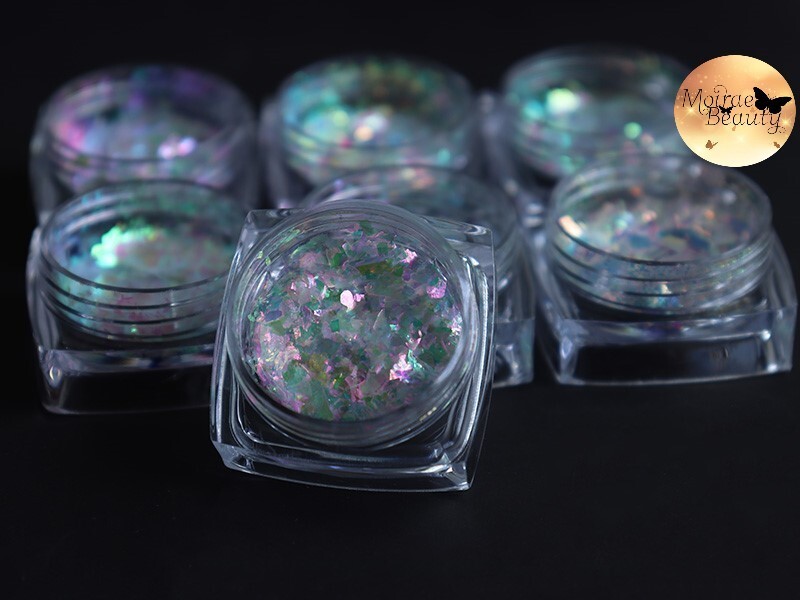Chameleon Opal Colour Shift flakes Pigment Eyeshadow, Resin, Nail Art