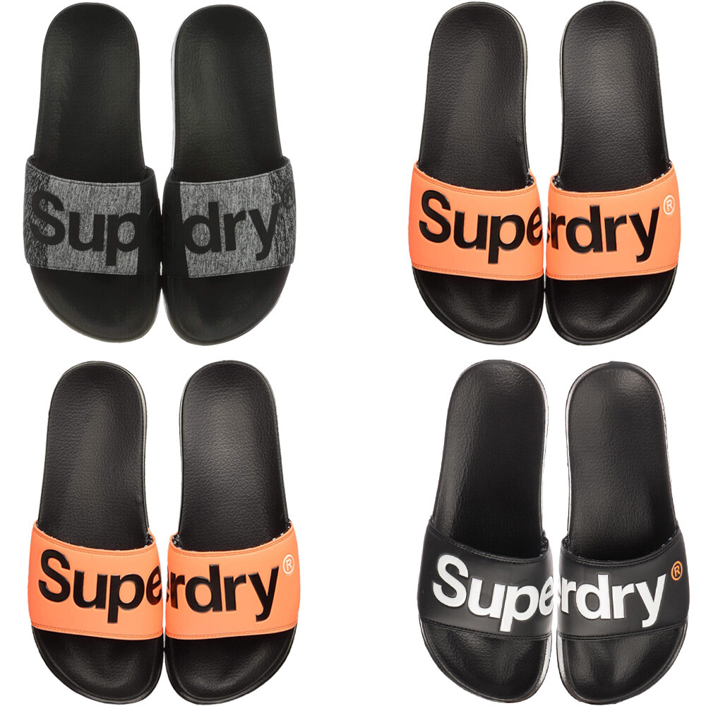 Superdry Mens Sliders Slides Shoes Slip Ons Flip Flops Beach Water Sandals  | eBay