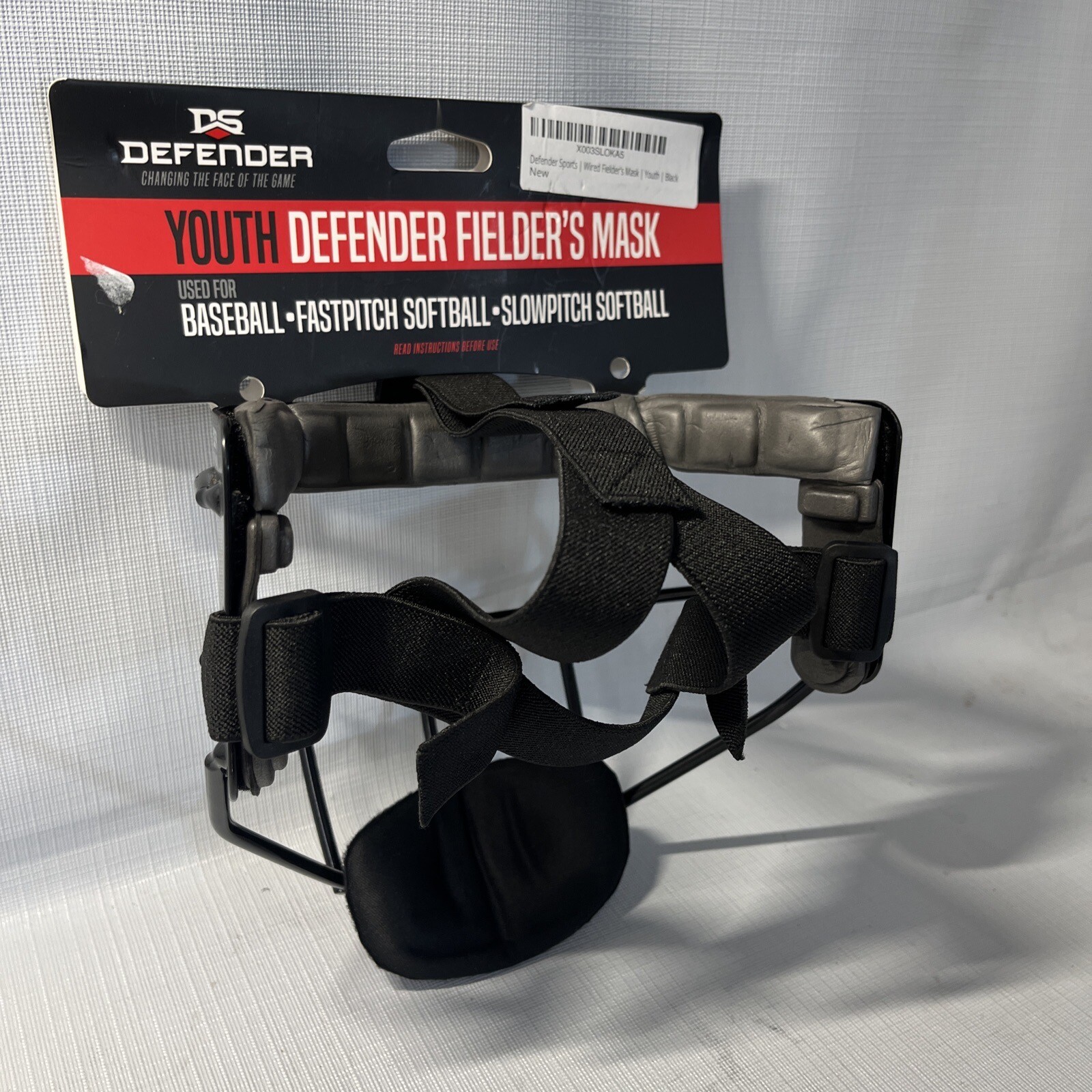 DS Defender Softball/Baseball Face Mask Guard Youth Fielders Mask Black