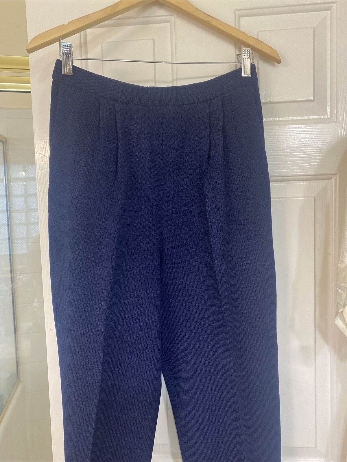 St. John Women Ladies Knit Pants Navy Blue Size 8… - image 10