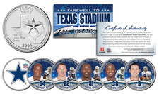 DALLAS COWBOYS 6-Coin TX State US Quarters Set TEXAS STADIUM FAREWELL COLLECTION