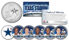 DALLAS COWBOYS 6-Coin TX State US Quarters Set TEXAS STADIUM FAREWELL COLLECTION