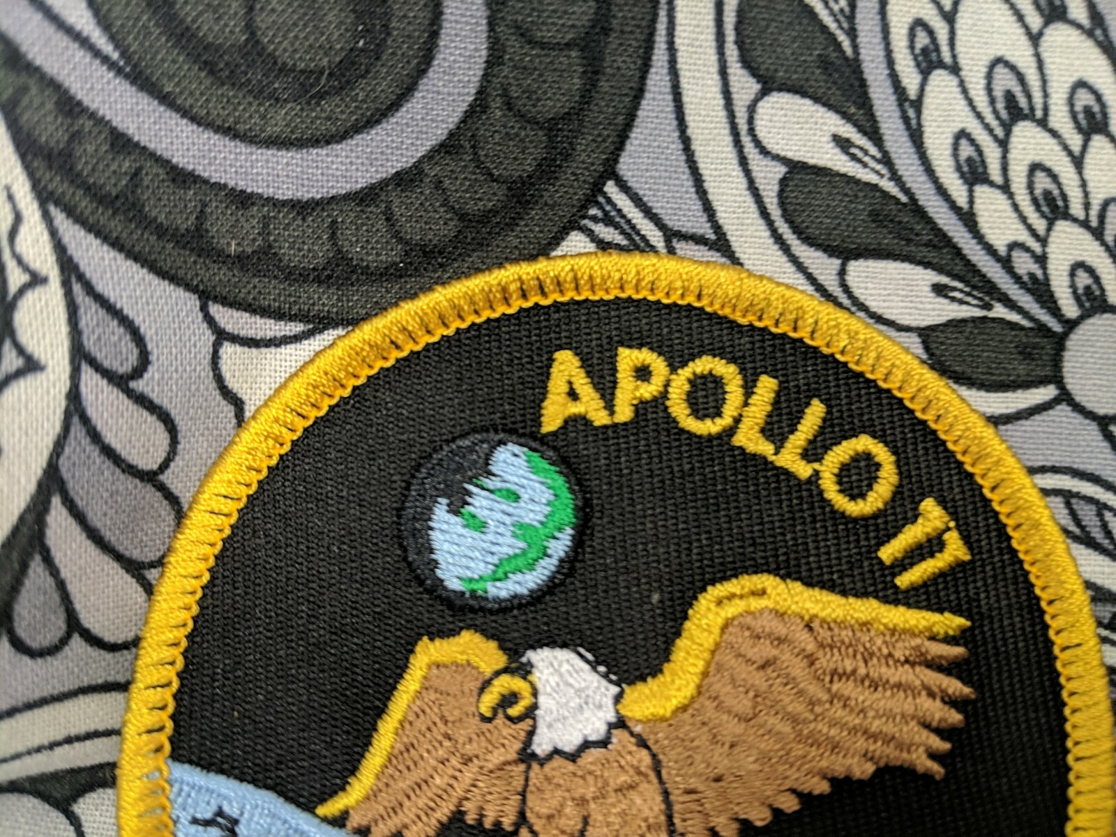 Authentic Apollo 11 AB Emblem Nasa SPACE Mission PATCH Armstrong-Aldrin-Collins