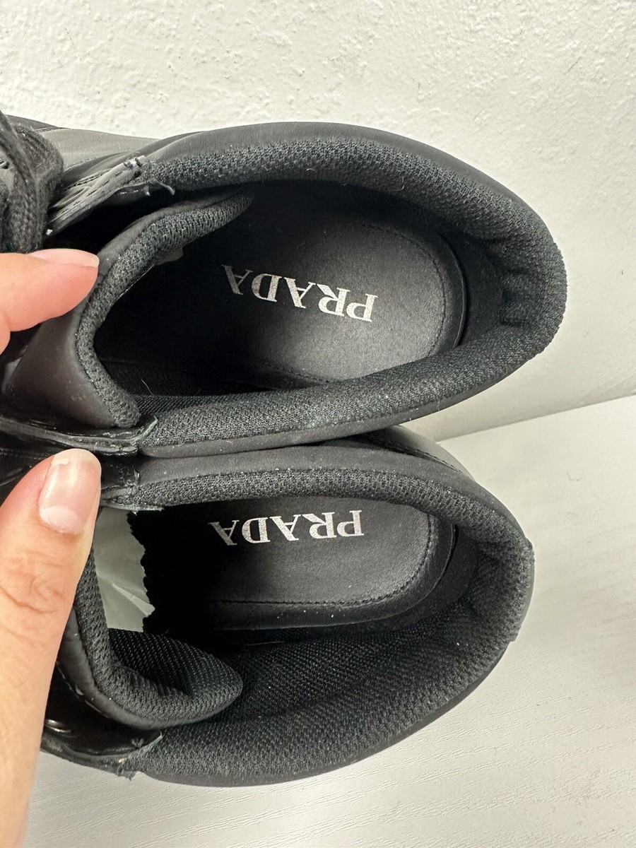 Prada High Top Lace Up Sneakers Trainers Mens 11 Black  display picture 2