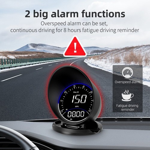 Tachimetro auto GPS HUD G6 display head up allarme digitale computer di bordo - Foto 9 di 9