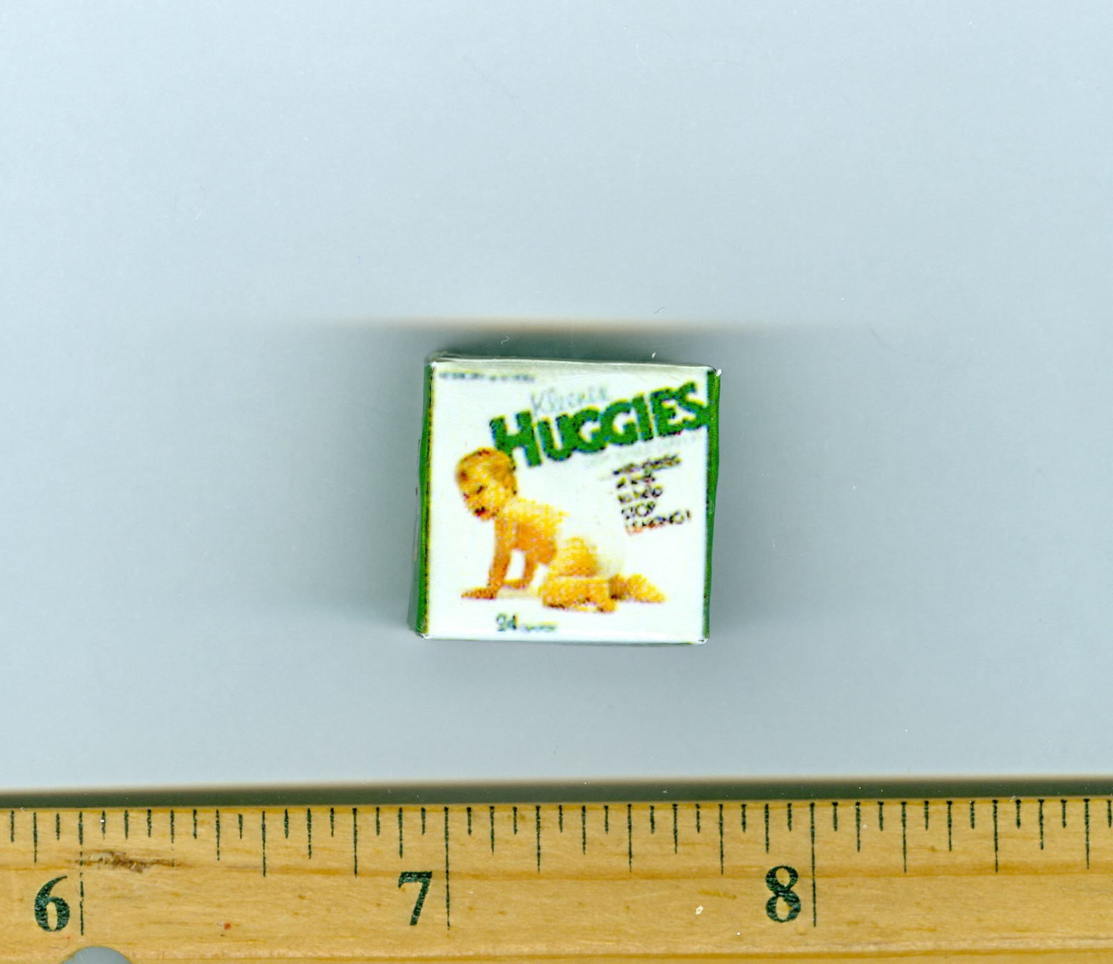 Dollhouse Miniature Size  Baby Diapers Box # 1