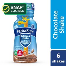 Pediasure Nutritional Shake Complete Balanced Grow Gain Chocolate 8 oz Case of 6