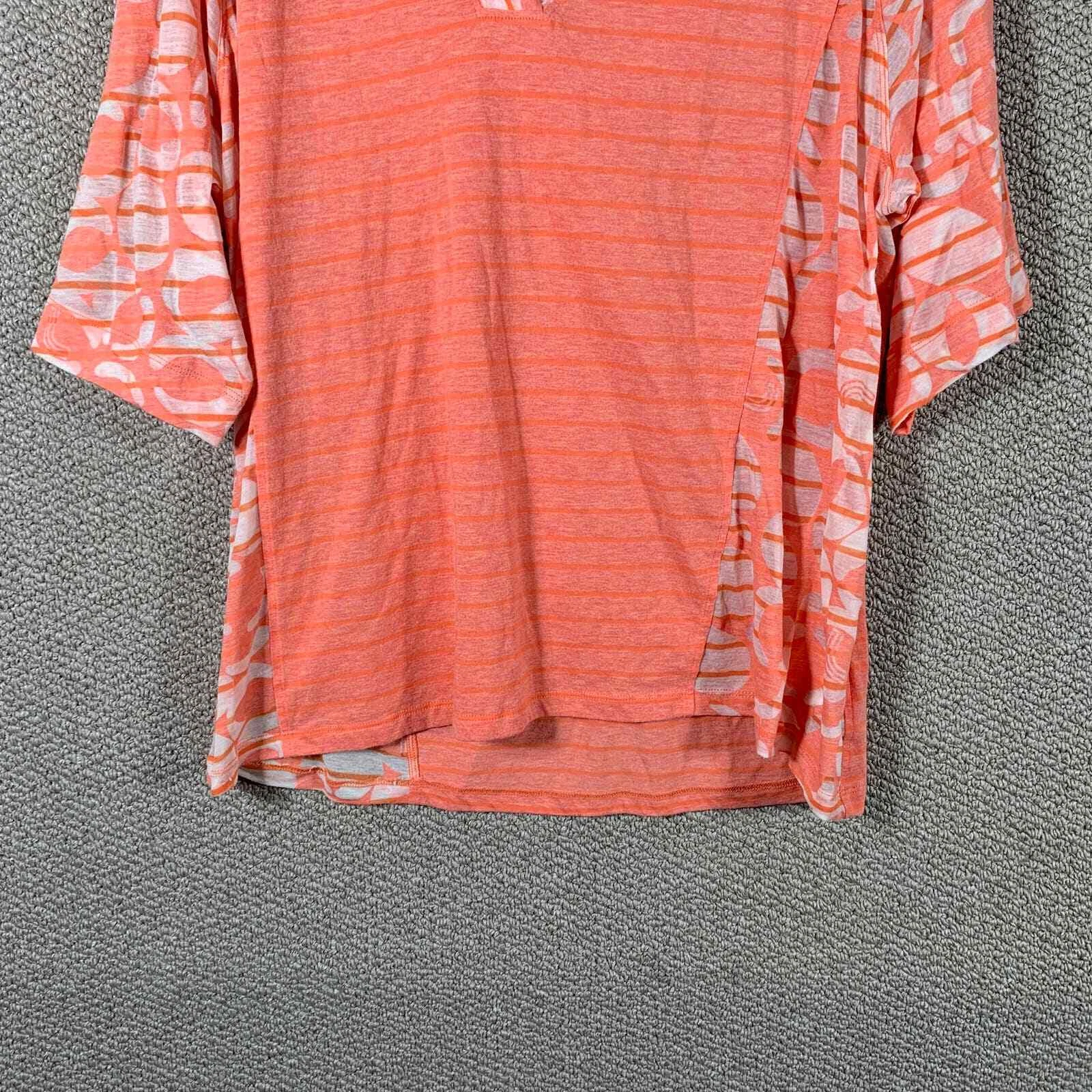 lole striped short sleeves hooded sheer casual shirt