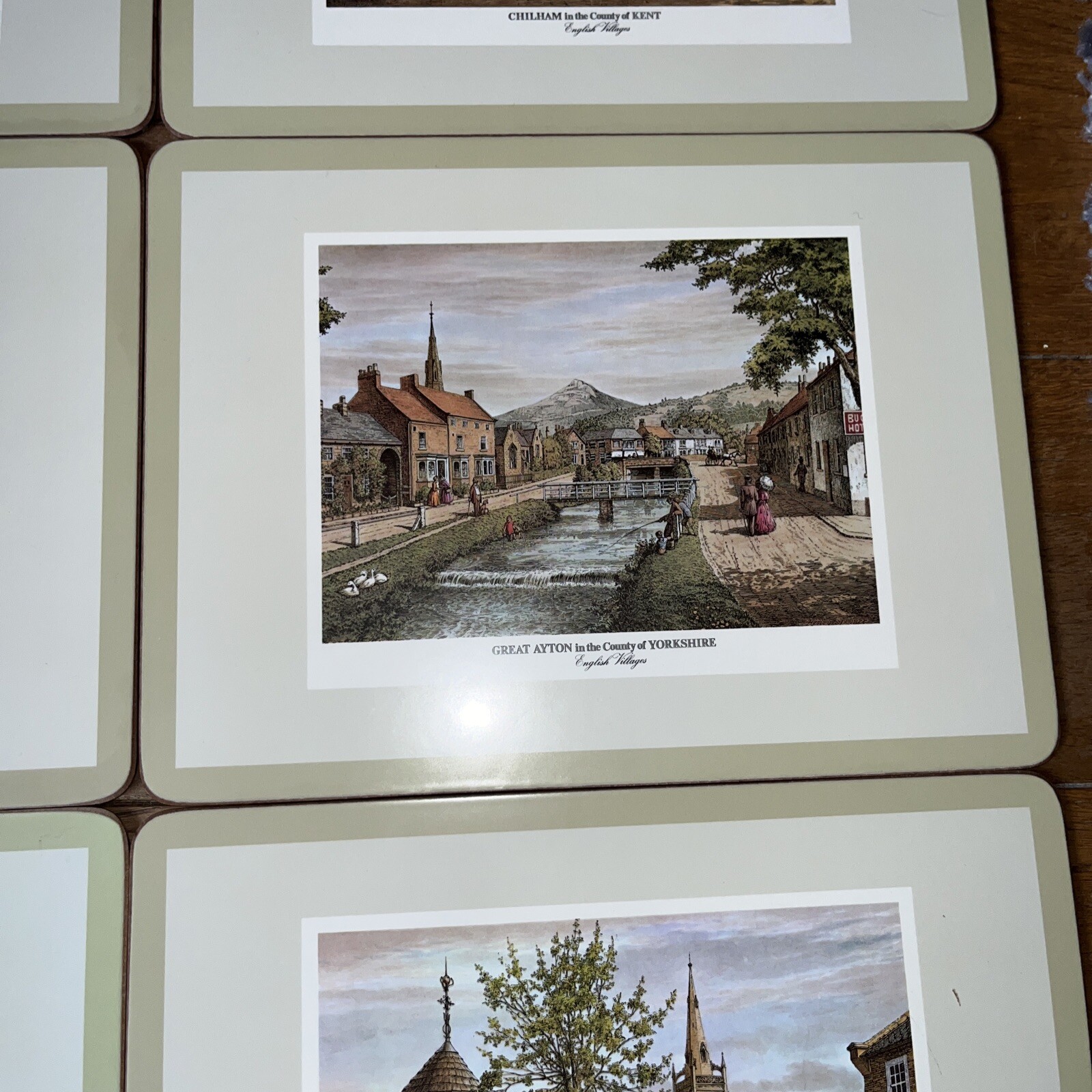 Pimpernel English Villages Set Of 6 Placemats Original Box Lovely