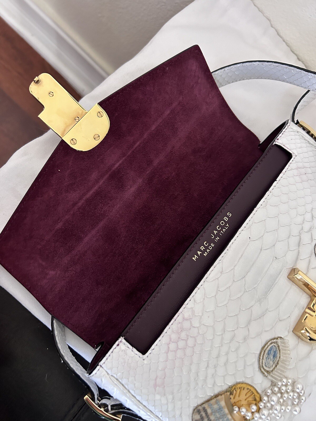 THE MARC JACOBS Embroidered Python Shoulder Handb… - image 21