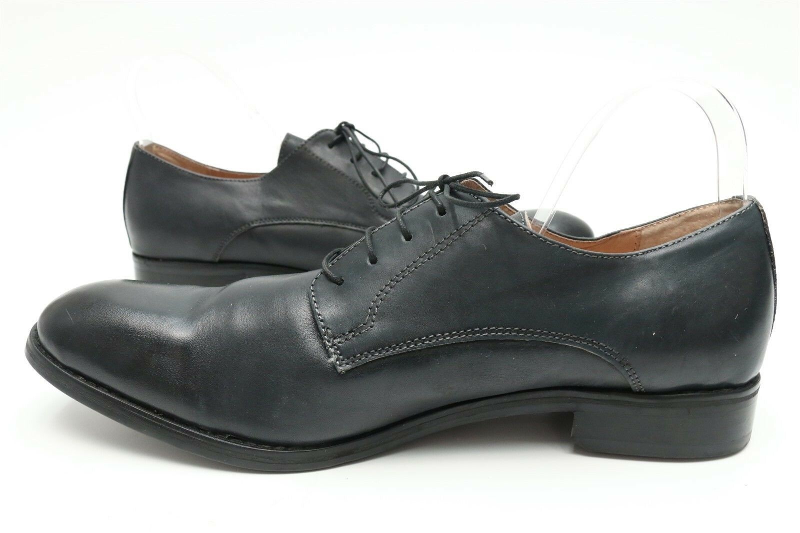 SAOLA Scarpe stringate uomo J.D. Fisk Oxford nere in pelle eleganti derby taglia 13 M