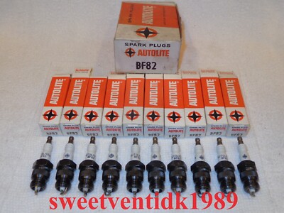 (10)  NOS  Ford Autolite BF-82 Spark Plugs .. STAR LOGO .. Thunderbird, Mercury