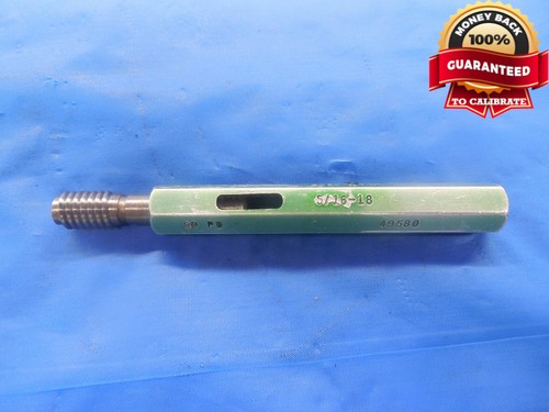 Ramp Thread 5/16 18 SPL SPIRALOCK RAMP THREAD PLUG GAGE .3125 GO ONLY P.D. = .49580 ...