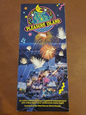 Vintage Walt Disney World Pleasure Island Brochure Pamphlet 1990s