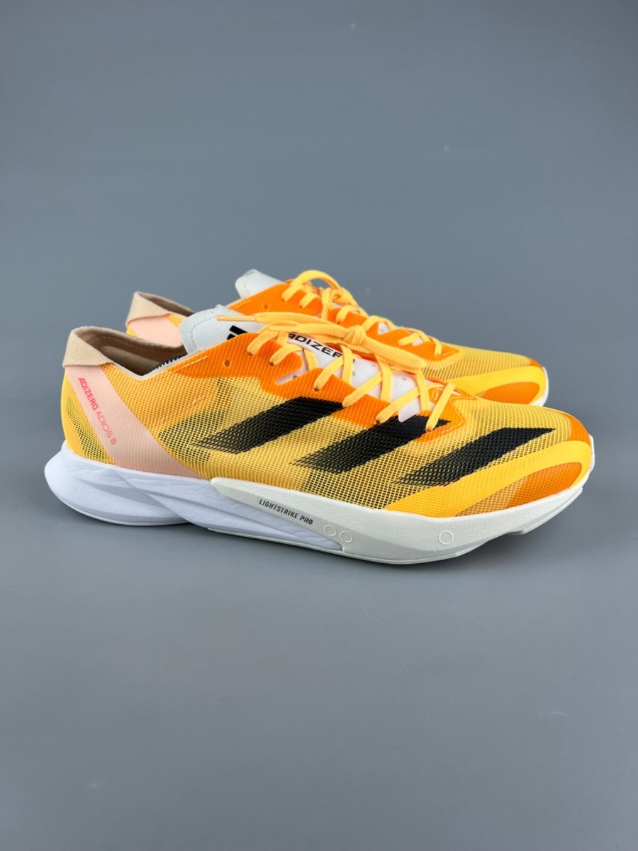 US10.5 Adidas Adizero Adios 8 Men's Pro Running Shoes Orange US10.5 Adidas Adizero Adios 8 Men's Pro Running Shoes Orange