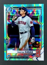 2021 Bowman Draft #BDC-173 Triston Casas Chrome Aqua Lava Refractor SN /199 11I