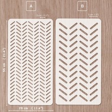 Herringbone stencil for paint, wall stencil