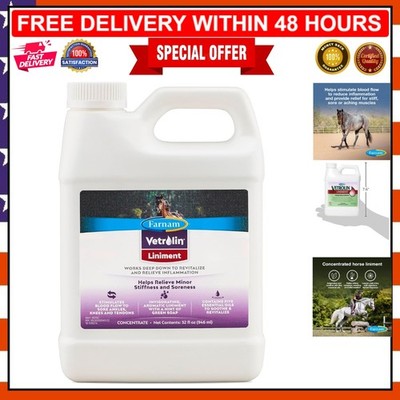 Vetrolin Liniment for Horses - 32 oz Gel Aids In Pain Relief & Enhances Recovery