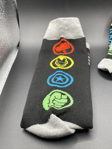 Marvel Avengers Mens Crew Socks size 7-11 - Zdjęcie 3 z 5