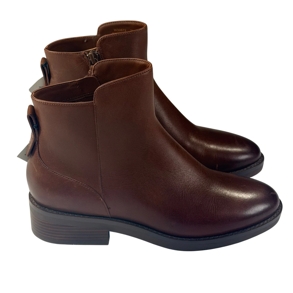 COLE HAAN Women\'s Brown Leather Ankle Boots Leather Pull On Boots Size 11M Cole Haan Brown Riding Boots, Cole Haan Knee High Brown  main image 3