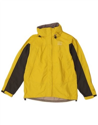 Helly Hansen Damen Regenjacke mit Kapuze UK 16 Large gelb Colourblock DH01