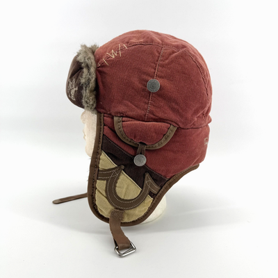 帽子 true religion flight cap True Religion Buddha Trapper Hat Mens S/M Corduroy Faux Fur Ear