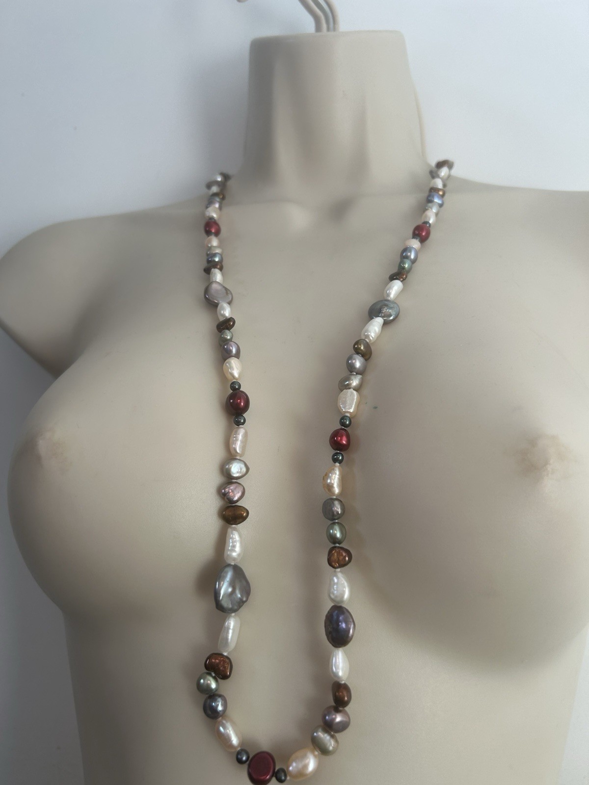 Claspless Long Length Multicoloured Cultured Pear… - image 14