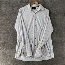 HUGO BOSS Performance Hank Kent Men's L/S Button Shirt Geometric L 42 16.5 Slim