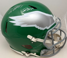 Cooper DeJean Reed Blankenship Signed Eagles Kelly Green FS Auth Helmet FAN 598