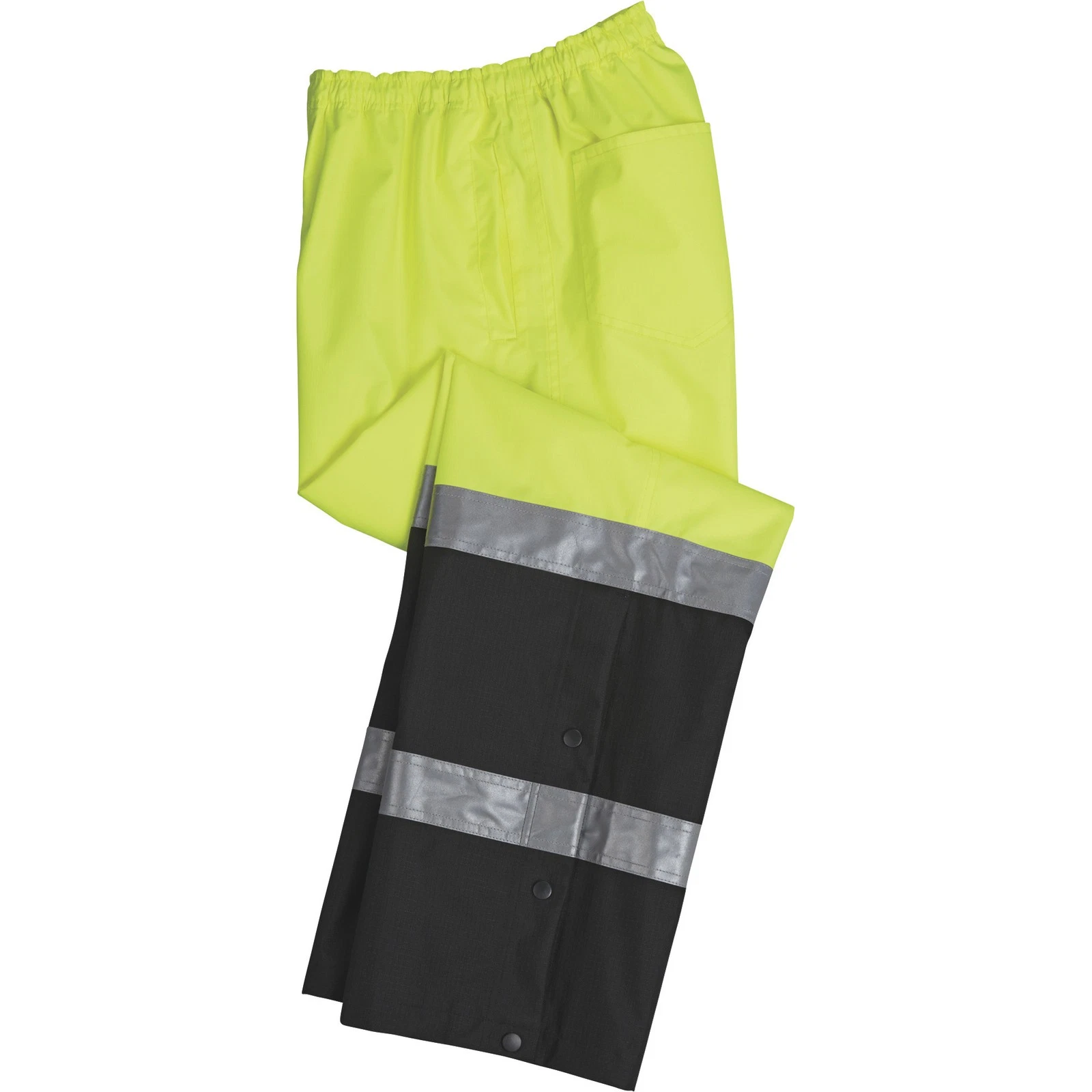Gravel Gear HV Men's Type E High Visibility 300 Denier Ripstop Rain Pants,