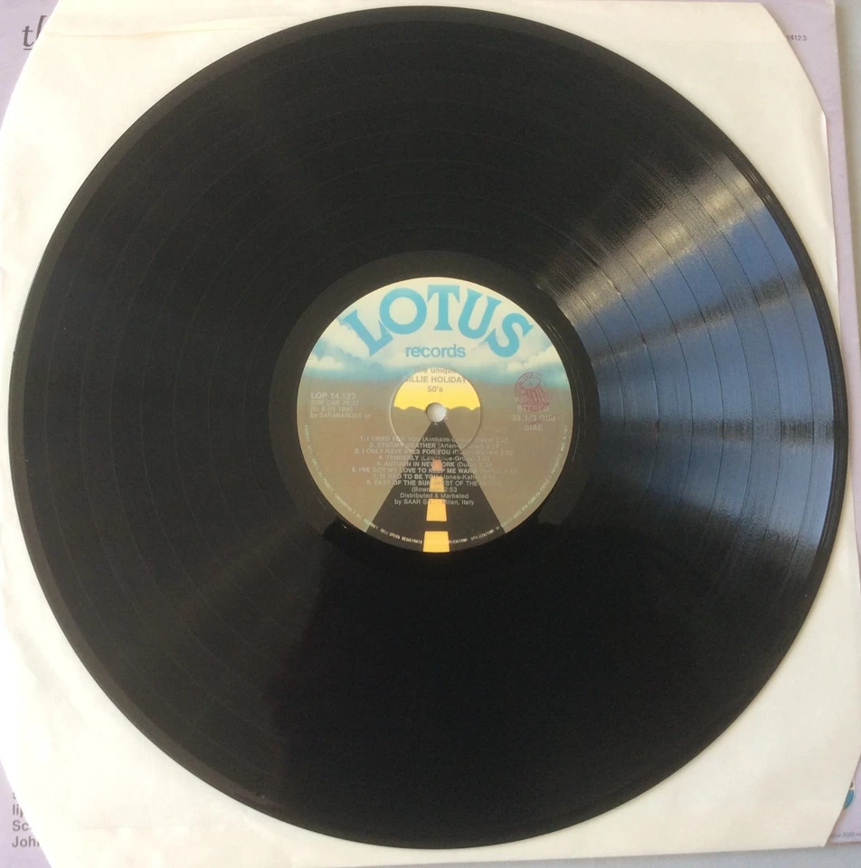 Billie Holiday ● The Unique 50's ● 1986 Italian Vinyl LP ● LOP 14123 ● VG+/VG+ - Image 3 of 4