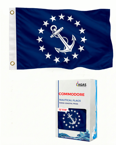 AGAS 12x18in Yacht Club Officers Flag– 200D Nylon - Multi Size Variation - Picture 5 of 128