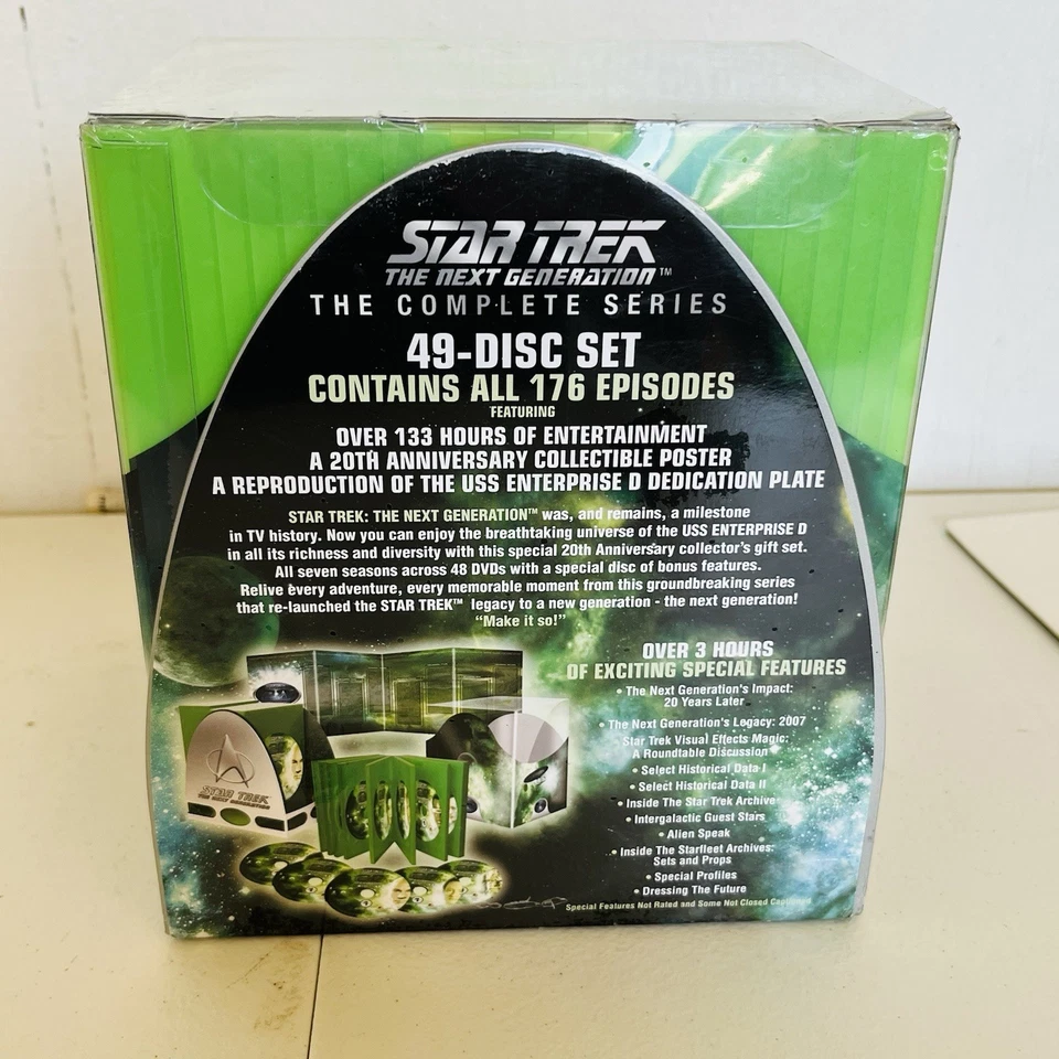 STAR TREK NEXT GENERATION COMPLETE SERIES 20th Anniversary 49 DISC Box Set NEW - Image 4 of 4