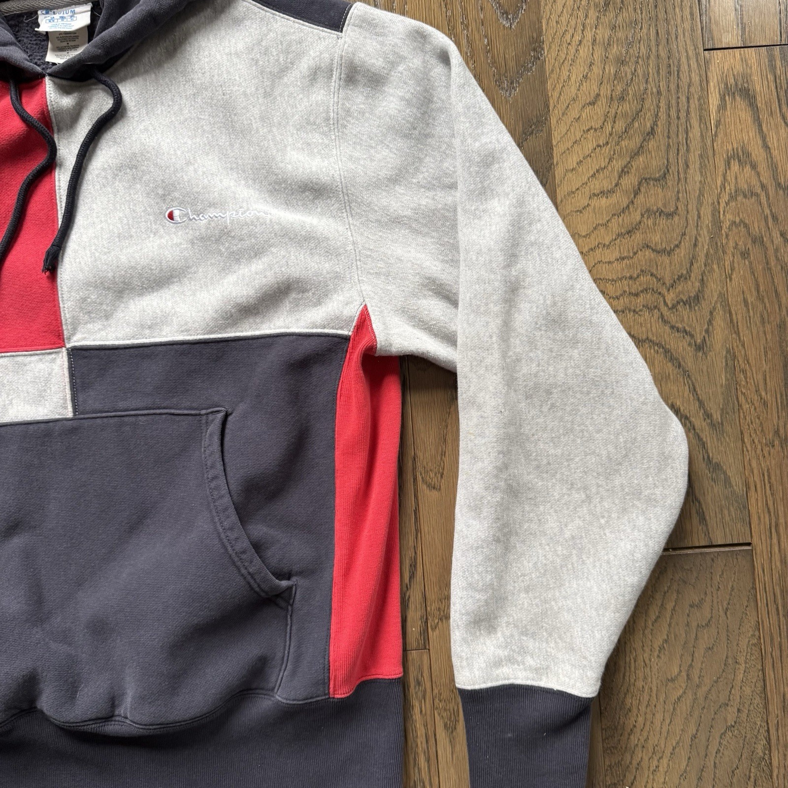 Vintage Champion Reverse Weave Patchwork Hoodie C… - image 4