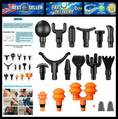 Massage Gun Attachments for Hypervolt Go, Upgraded 15 PCS Massager Heads to Meet