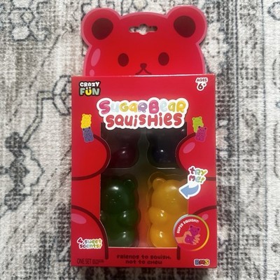 Crazy Fun Sugar Bear Squishies Pack of 4. 4 Sweet Scents, RMS Brand FAST SHIP!