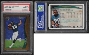 1998 Topps Chrome Draft Picks Fred Taylor #152 PSA 9 MINT Rookie RC
