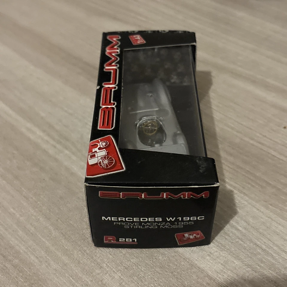 BRUMM F1 1:43 R281 -1955 Mercedes W196C Stirling Moss TEST MONZA - Immagine 4 di 4