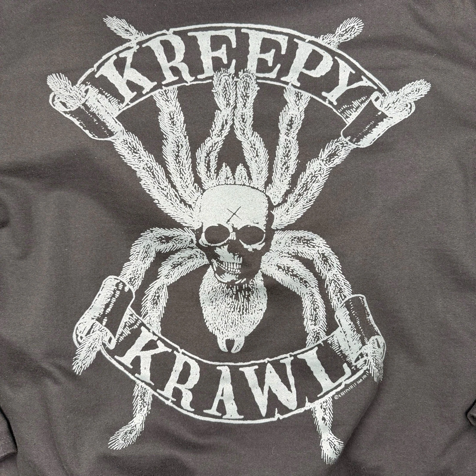 Kreepsville 666 Spider Web Skull Zip XL Gothic Horror Black Jacket Emo Halloween image 6