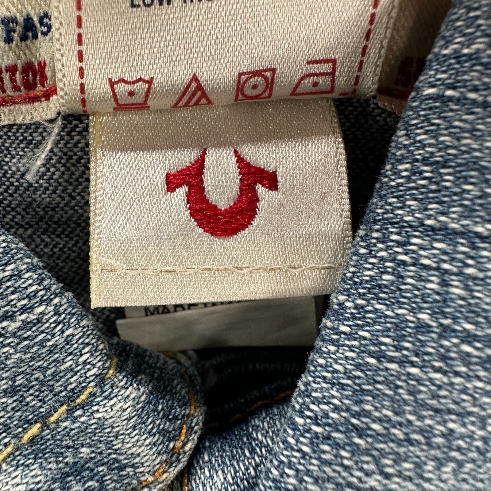 True Religion Jacket Womens Small S Blue Denim Long Sleeve Trucker Jacket thumbnail 13