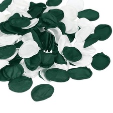 Fake Rose Petals, Artificial Petals for Wedding Proposal,Dark Green White