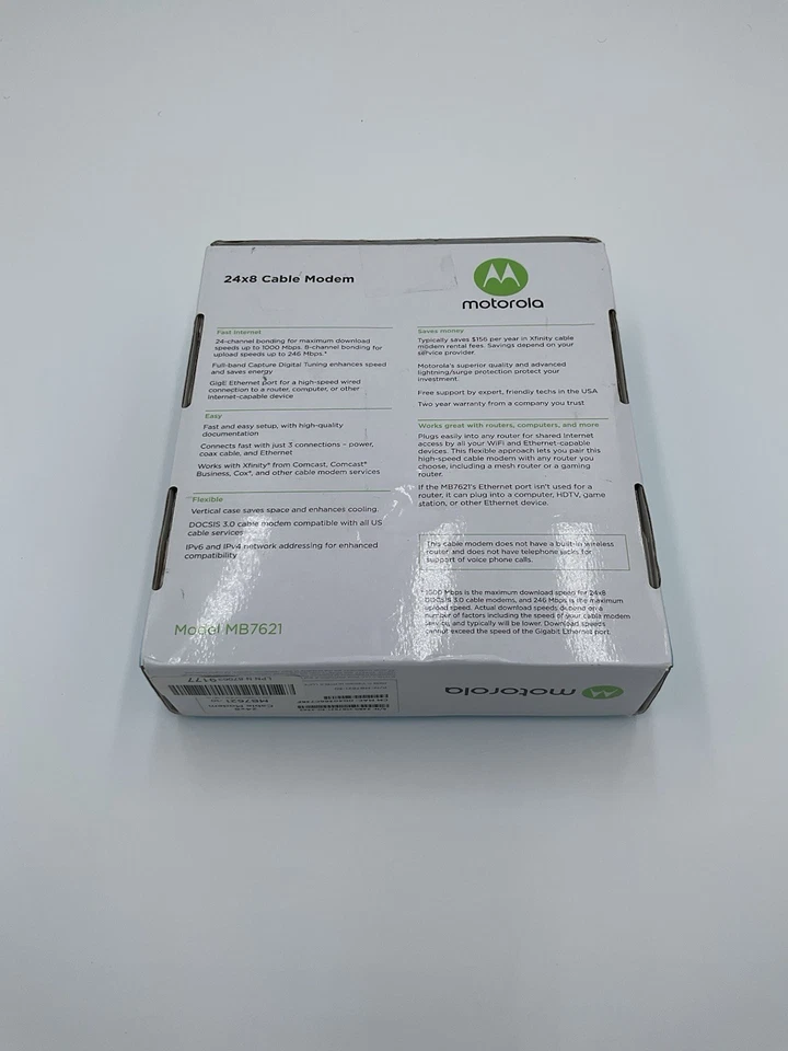 Motorola Cable Modem Black 686 Mbps 16x4 DOCSIS 3.0 Ethernet Port (Parts Only) - Image 3 of 3