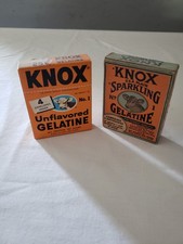 Lot de 2 boîtes gélatine Knox vintage non ouvertes 