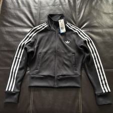 Adidas Women s Firebird Adicolor Knit Track Top - Black/White, Size S, JY2613