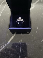 Certified Engagement Yellow Diamond Ring and Diamond wedding Band Ring