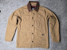 Dickies Blanket Lined Chore Coat Men's Size Small Color Brown Full Zip Pre-owned