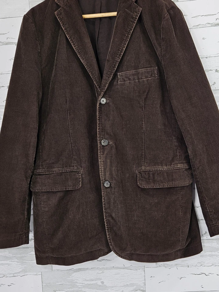 J Crew Vintage Style Corduroy Blazer Brown Mens Medium - Image 2 of 4