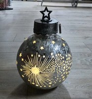 Deko Kugel Stern,Timer,Silber, Eis, Formano,Geschenk,Weihnachten,Lampe,Neu⭐